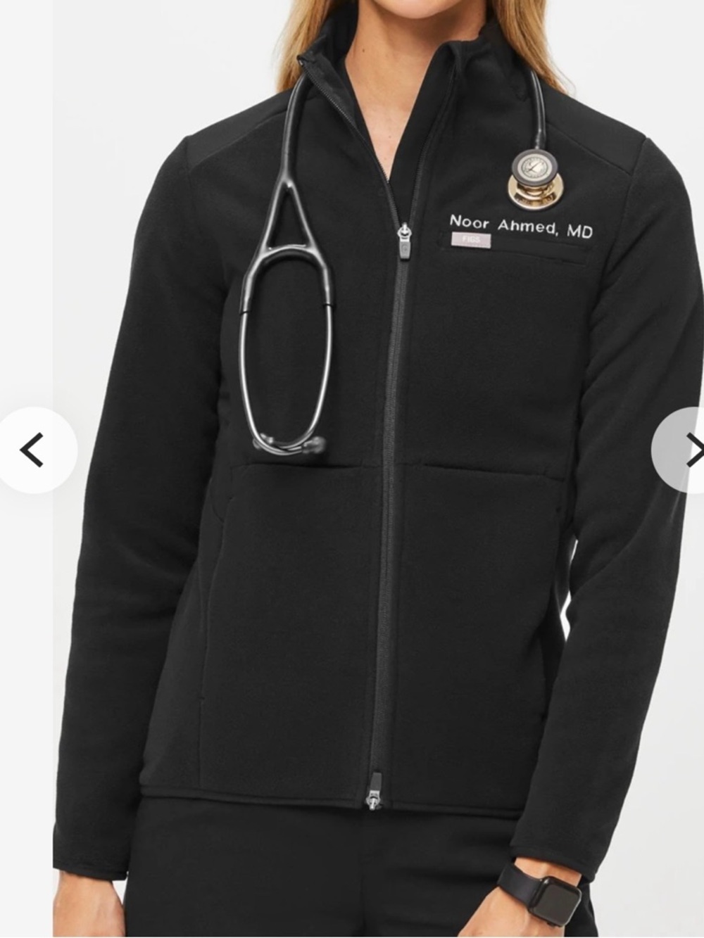 Fig- On-Shift Fleece Jacket- size XS- black